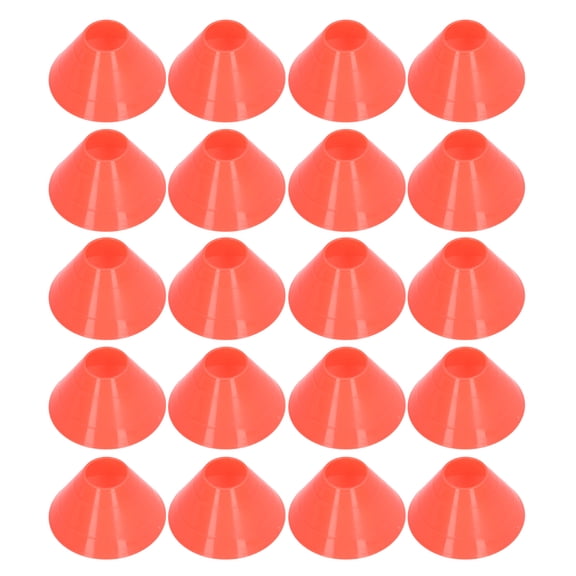 M Buder 20PCS Football Training Markers Multifunction PE Soccer Training Disc Cone Set for Kids Novice Outdoor Pink, 20 Pack Agility Marker Cones 3.94 inches