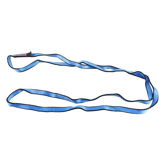 M Buder 23KN Nylon Climbing Sling 47.24 inches / 120 cm Flat Strap Belt Runner for Mountaineering, Rock Climbing, Caving, Rappelling, and Emergency Rescue Operations in Blue