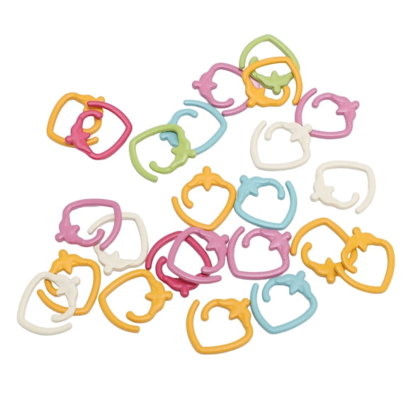 M Buder 24PCS Strawberry Stitch Markers Zinc Alloy Helical Shape Open Multicolor Knitting Marker Set for Crocheting & DIY Crafting Projects (0.7 x 0.8 inches / 1.8 x 2 cm)