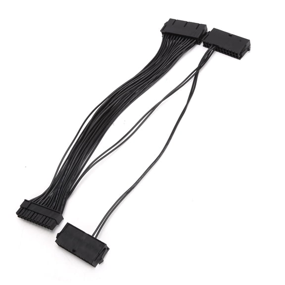 M Buder 24Pin Synchronous Extension Cable 3 Power Supply PSU Adapter, 11.8 inches / 30 cm