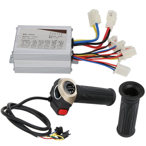 M Buder 24V 500W Electric Bicycle Brush Controller Kit with LCD Display Throttle Handle Universal Motor Conversion Part