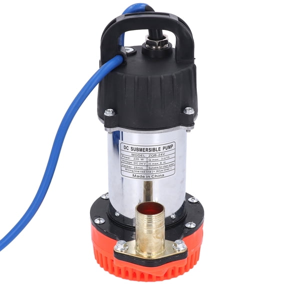 M Buder 24V DC Submersible Water Transfer Pump, 220W High Lift 26.2 ft (8m) Deep Well Pump, 1 in (25mm) Outlet, 13.2 GPM Large Flow for Farm and Ranch
