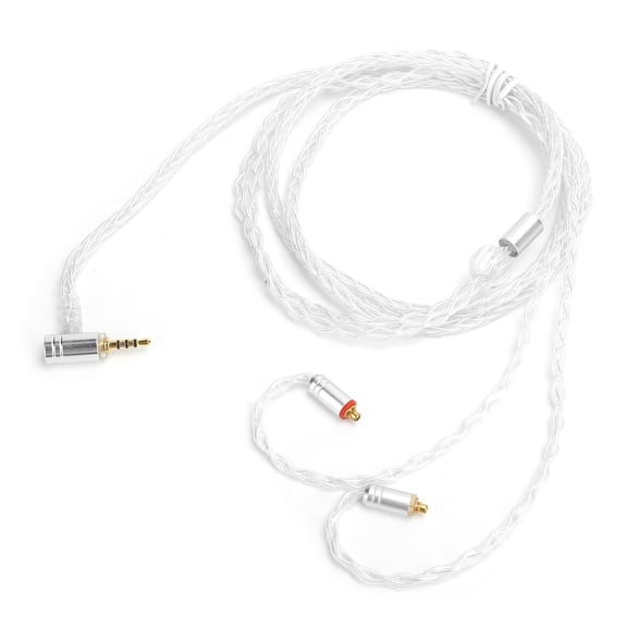 M Buder 25 Core Silver Plated OFC Upgrade Audio Cable for MMCX Connector Shure SE215 Clear 2.5 Balanced (3.9 ft / 1.2 m)