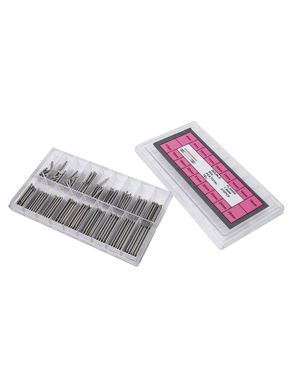 270-Piece Watch Band Spring Bars Kit, 1.8mm Professional Strap Link Pins Repair Accessory Set, Assorted Lengths 8mm-25mm (0.3-1 inch), Metal