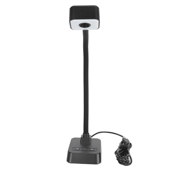 M Buder 2K USB Document Camera 360 Deg Rotatable Lens Auto Focus 3 Level LED Light AI Noise Reduction Mic Foldable Portable for Windows (10 inches / 25.4 cm)