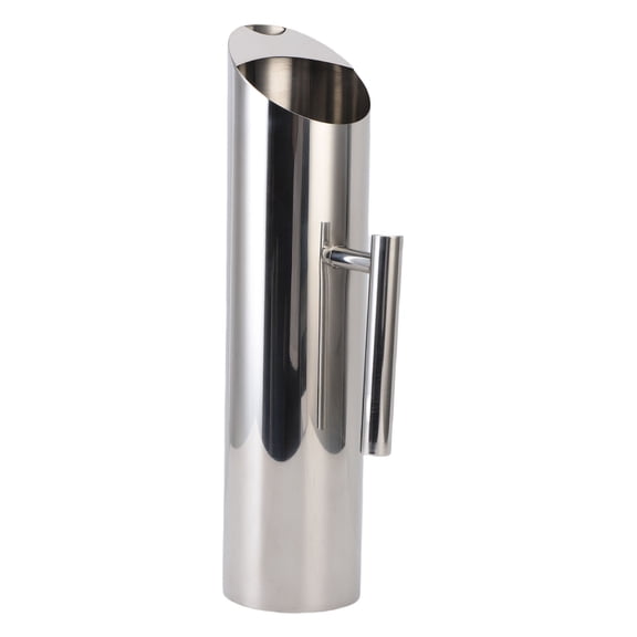 M Buder 2L (67.6 oz) Stainless Steel Water Pitcher with Ice Guard and Handle, Silver Metal Beverage Container