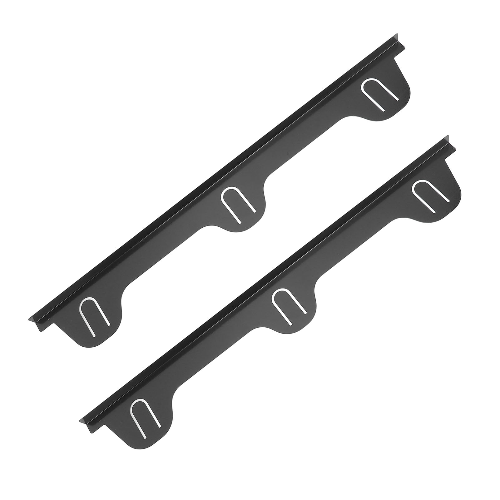 M Buder 2PCS Black Stainless Steel Stove Gap Covers, 23.4 x 3.1 in / 59.5 x 8 cm Kitchen Side Filler Protector for Stovetop and Counter, Easy Clean Seal