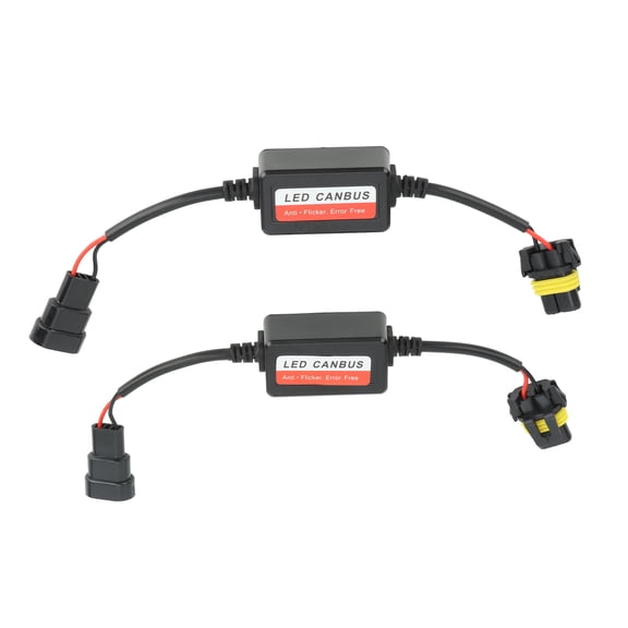 M Buder 2PCS Headlight Decoder 12V 4A Error Code Warning Canceller for 9005 9006 9012 Plug LED Headlight Fog Light