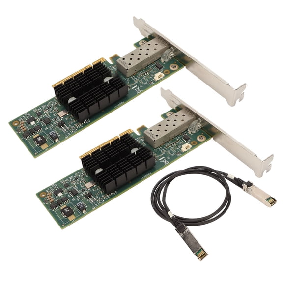 M Buder 2PCS MNPA19 XTR 10Gb SFP+ PCIE Network Card, High-Speed PCI Express X8 Ethernet LAN Adapter, 10Gbps Maximum Data Rate, Includes 3.28ft Cable for PC[cite: 1]