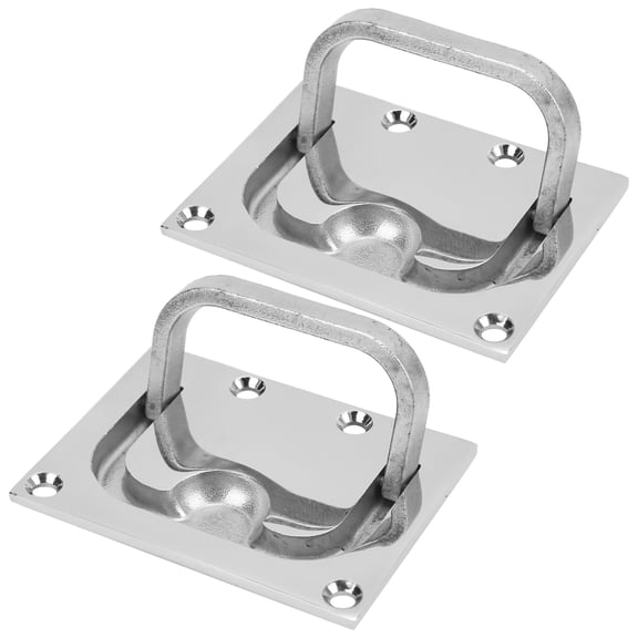 M Buder 2PCS Stainless Steel Boat Hatch Pull Deck Cover Handle Marine Hardware Locker Ring