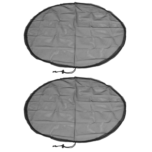M Buder 2PCS Water Collection Mesh Cover Black Netting Screen with Drawstring 37 inches / 93.9 cm Prevents Bugs Tank Protector for Rain Buckets Garden