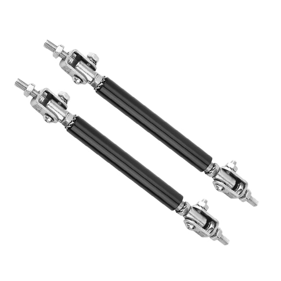 M Buder 2Pcs 2.95 inches / 7.5 cm Car Bumper Protector Lip Rod Splitter Strut Tie Bar Support Front Rear Universal Fit Adjustable Length Black Enhances Aerodynamics