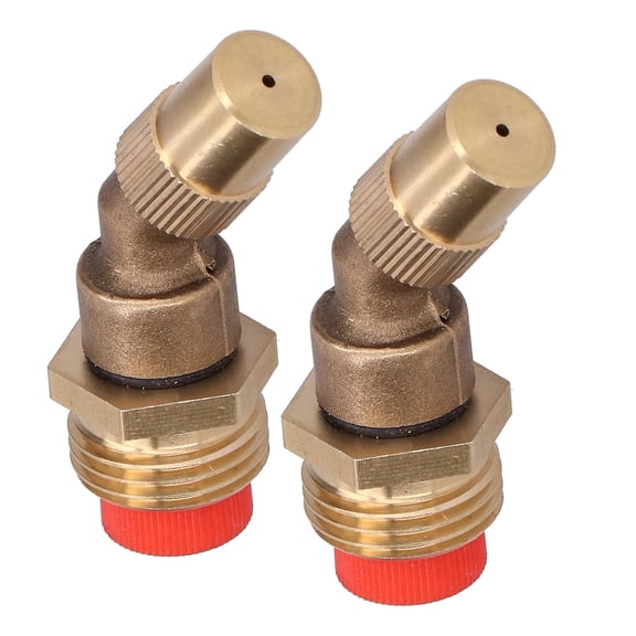 M Buder 2Pcs Adjustable Atomizing Elbow Sprayer with Filter G1/2 Male Thread Irrigation Nozzle for Garden Lawns Greenhouses 2.5 inches / 63.5 mm Durable Brass Material