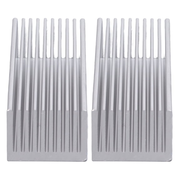M Buder 2Pcs Aluminum Cooling Fins Heat Radiator Heatsink Kit for Electronic Chip CPU Router Power Board, 3.9 x 1.6 x 1.2 inches / 100 x 40 x 30 mm (Without Adhesive)