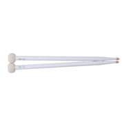 M Buder 2Pcs Drum Mallet Felt Head Wooden Handle Non Slip Instrument Accessory Set Kit for Playing White 17.72 inches / 45 cm Drum Set Timpani Percussion Accessories