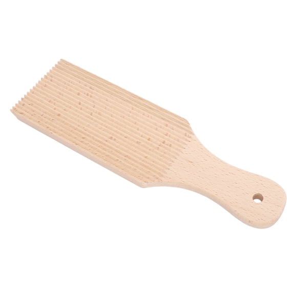 M Buder 2Pcs Gnocchi Boards Wooden Butter Paddles Authentic Homemade Pasta Shaper Tools with Ridges (8 inches / 20.3 cm)