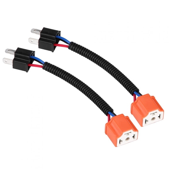M Buder 2Pcs H4/9003/HB2 Ceramic Connector Plug Socket Extension Wiring Harness Adapter for Car Headlights (7.87 inches / 20 cm) Heat Resistant and Easy to Install Automotive Replacement Part