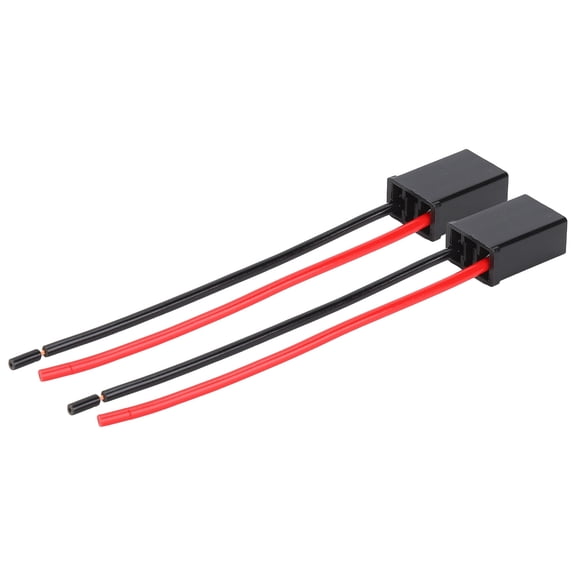 M Buder 2Pcs Light Connector Female Lamp Socket Wiring Harness Kit for Automotive Headlights, DIY Modification Plug Replacement Parts, Copper Wire, 12V-24V DC, 5.12 inches / 13.00 cm Length