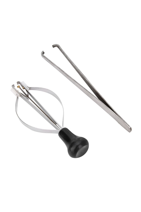 2Pcs Watch Hand Presser And Remover Kit, A & B Style Watch Repairing Tool Kit, Professional Watchmakers Fitting Tool Made Of Steel & Plastic, 3.7 inches (9.5 cm) & 4.8 inches (12.2 cm) Length