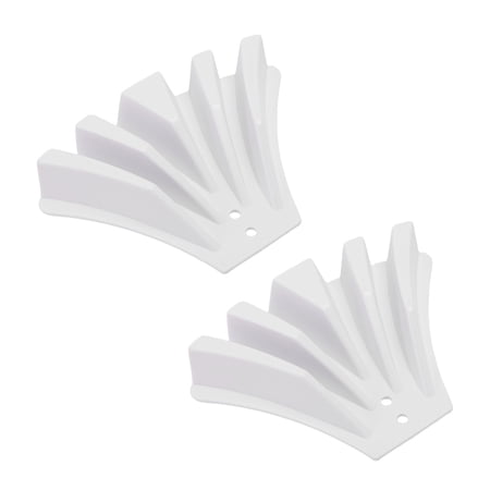 M Buder 2Pcs White Gutter Downspout Diverter, Rainwater Dispersal Extension For Outdoor Roof Drainage Systems, Protects Foundation From Rain Damage, Easy Installation (16 inches / 40.6 cm)