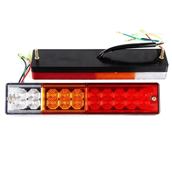 M Buder 2pcs 24V LED Tail Rear Reverse Lights Turn Ute Truck Trailer Caravan Indicator Waterproof Bright Replacement Passenger Driver Side Universal Fit