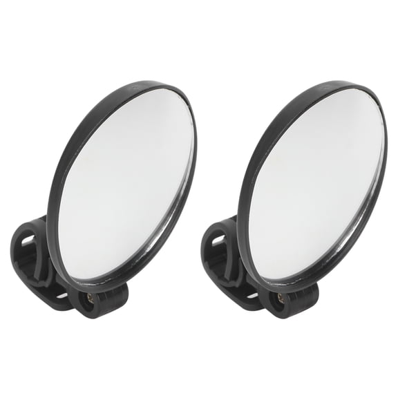 M Buder 2pcs Bike Rear View Mirror 8cm Adjustable Wide Angle Round Scooter Handlebar Mirror Universal for Wheelchair Bicycle and E-Bikes