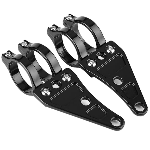 M Buder 2pcs Headlight Mount Bracket Clamps Head Lamp Holder Fork 38-41mm/1.5-1.6in for Motorcycle Universal Fitment Black
