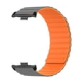 thumbnail image 1 of M Buder 2pcs Magnet Replacement Watch Straps Silicone Magnetic Closure Watch Strap for Mi Band 8 Pro Grey Orange, Adjustable Unisex Sport Wristband, Water-Resistant (8.7 inches / 22.1 cm) [cite: 20], 1 of 6