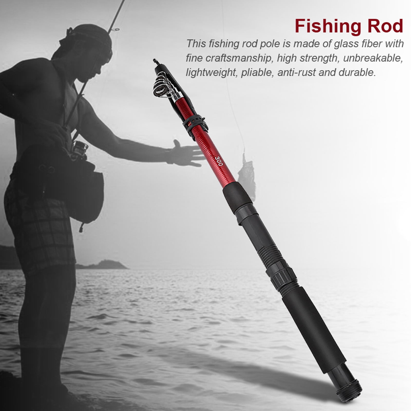 commercial fishing cane pole Bamboo Vintage with Bobber, Hook, Line and Sinker with instructions on the packaging on how to tie it Commercial Fishing Equipment Faster Tapers