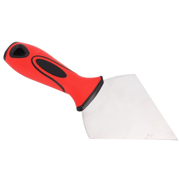 M Buder 3.5 Inch Putty Scraper Mirror Polishing Stainless Steel Spatula for Wall Repairing and Drywall Scraping, Triangular Head Painting Tool with Comfort Dual Color Nylon Handle, 3.5 in / 89 mm