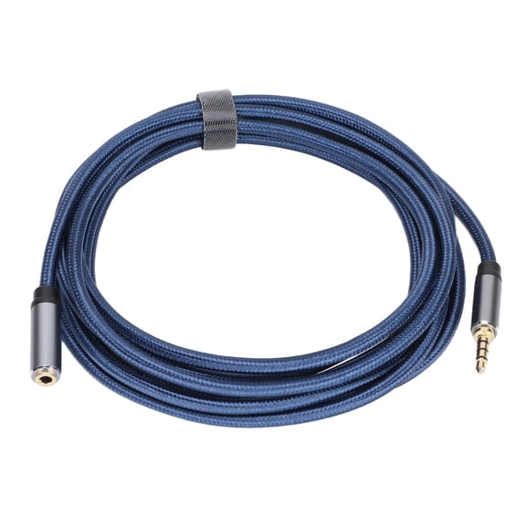 M Buder 3.5mm Audio Extension Cable Male to Female Stereo Fidelity Adapter Cord for PC Laptop Headphone, Durable Nylon Braided Wire, 9.8 Feet / 3 Meters (Blue)