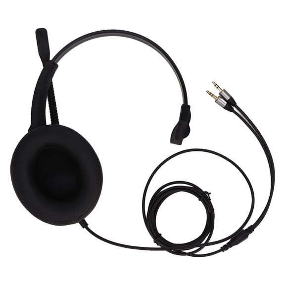 M Buder 3.5mm Communication Headset ENC Noise Cancellation Corded Monaural Headset with HD Mic for PCs and Office Use, Perfect for Customer Service, Black (Length: 7.87 inches / 20 cm)[cite: 1]