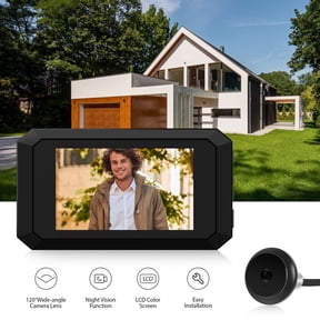 M Buder 3.97-Inch / 10.08 cm Digital Peephole Camera for Apartment Door, 2MP LCD Screen Door Viewer, 120 Degree Wide Angle Infrared Home Security Monitor with 1400mAh Battery (Black)