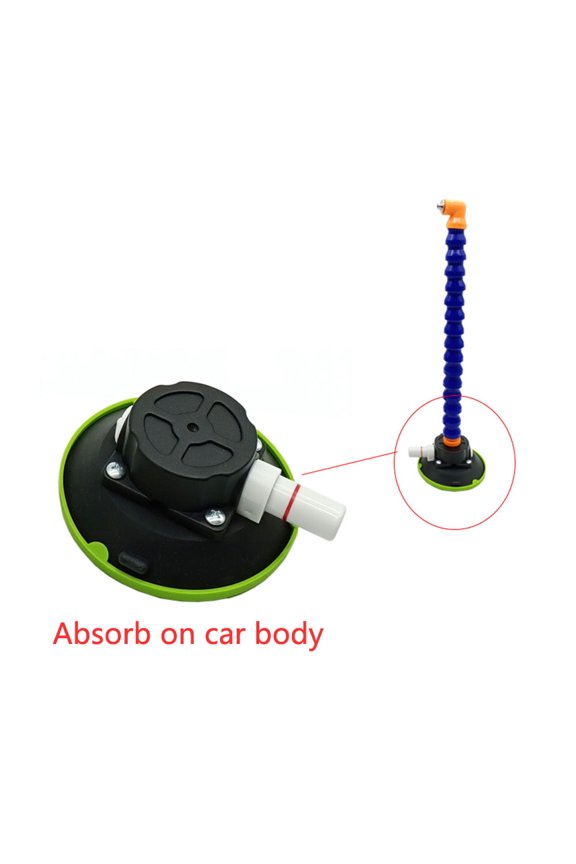 3 Inch / 7.6 cm Vacuum Suction Cup Hand Pump Base Paintless Dent Repair Puller Extractor Tool for Car Body Dents and Glass Handling, Heavy Duty Rubber and Plastic Construction, Bright White