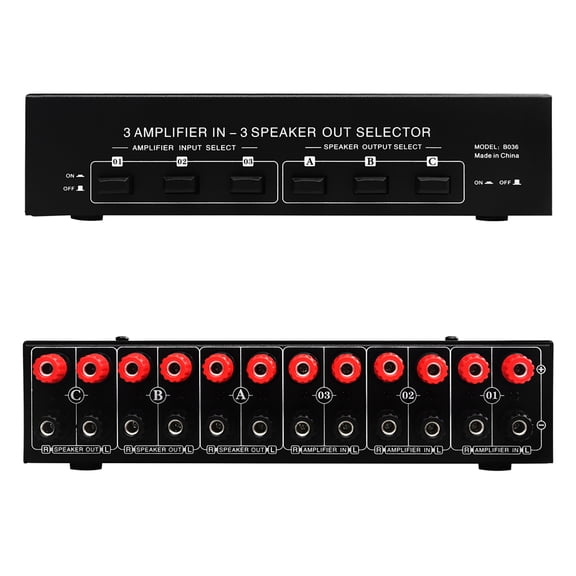 M Buder 3 Input 3 Output Power Amplifier And Speaker Switcher Splitter Comparator 300W Per Channel Lossless Sound Quality For Audio Systems (9.45 inches / 24 cm)