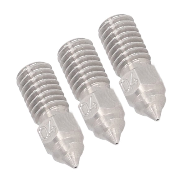 M Buder 3 Pcs 0.4mm Nozzle High Flow Stainless Steel 3D Printer Nozzle for Elegoo Neptune 4 4Pro (0.01 inches / 0.4 mm)