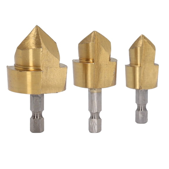M Buder 3 Pcs Set PPR Lifting Drill Bit 1/4 Inch Hex Shank Water Pipe Expansion Drill Puncher Hole Opener Expander (0.78-1.18 in / 20-30 mm)