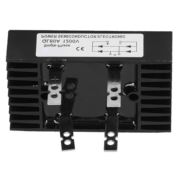 M Buder 3 Phase Diode Rectifier High Power Bridge Rectifier Module for Electrical Equipment 1200V 60A QL60A Black Replacement Part (4.33 inches / 11 cm) - Durable Component