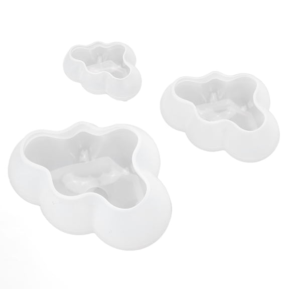 M Buder 3-Piece Cloud Shape Silicone Casting Molds Set, Easy Demolding Epoxy Resin DIY Cake Chocolate Making Tool