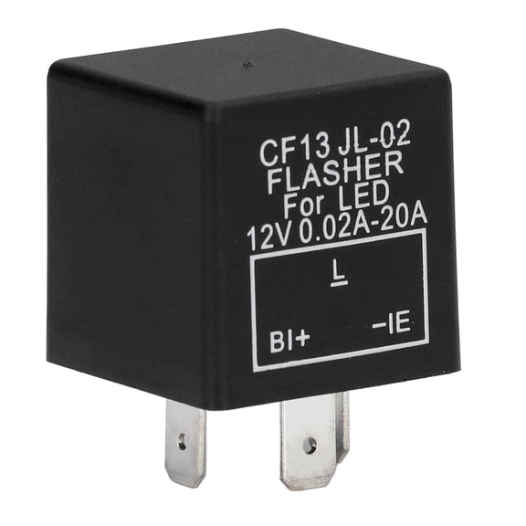 M Buder 3 Pin CF13 Electronic LED Flasher Relay Turn Signal Blinker Fix Fast Hyper Flash Module 12V DC Normally Open For Universal Car Motorcycle 0.02A-20A Dashboard Engine Part (2.36 inches / 6 cm)