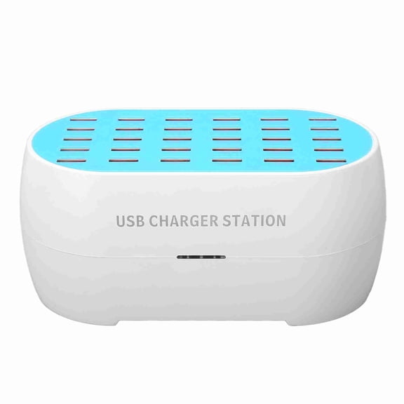 M Buder 30 Port USB Charging Station Hub 160W Smart Charger for Multiple Devices Desktop USB A Adapter with Silent Fan LED Indicator for Travel School Mall 100-240V US Plug