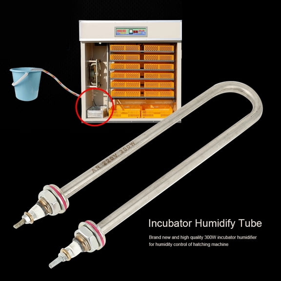 M Buder 300W Incubator Humidify Tube Bolt Fastening Humidifier Controller, Heavy Duty Breeding Hatching Machine Accessories (13 inches / 33 cm Length, Black & Silver)