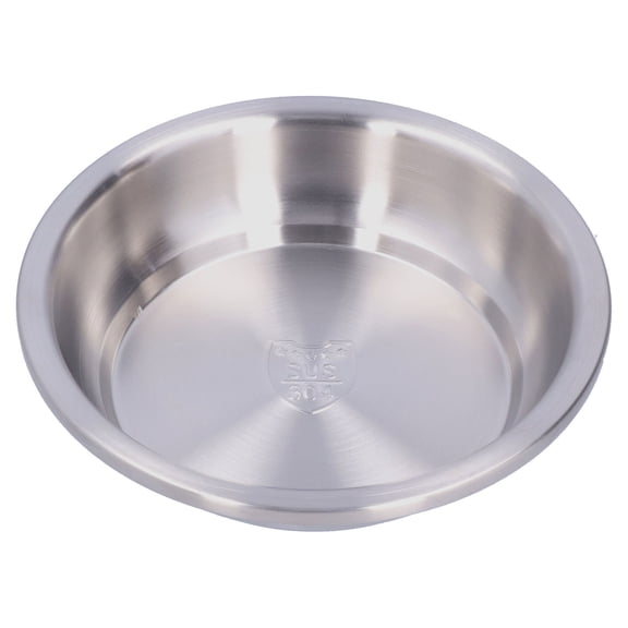 M Buder 304 Stainless Steel Plate, Premium Food Grade Metal Rounded Deepen Dish for Eating, Heavy Duty Serving Tray for Kitchen and Dining Room, 7.9 inches / 20 cm