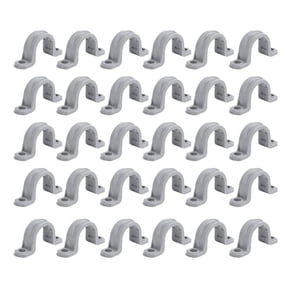 M Buder 30PCS Electrical Conduit Strap Clamp 1/2 Inch (12.7 mm) 2 Holes PVC Pipe Mounting Bracket for Electrical Engineering, Secure Tube Support, Durable Hardware Supplies