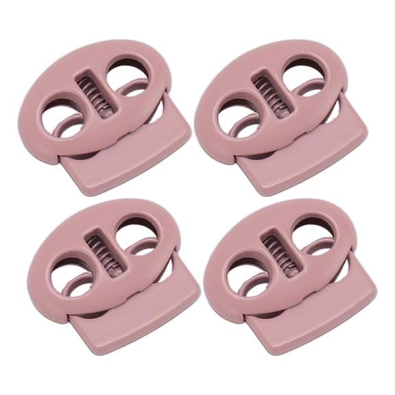 M Buder 30Pcs Premium Zinc Alloy Spring Cord Lock, Durable Multipurpose Double Hole Toggle Stopper Fasteners Replacement for Drawstrings, Bags, Backpacks, Clothing, Tents - Light Quartz Purple