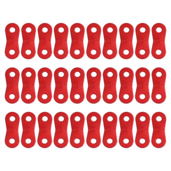 M Buder 30pcs 2-Hole Red Rope Buckles Aluminum Alloy Guyline Tensioners for Camping Tents Lightweight Parachute Cord Adjusters for Outdoor Backpacking Hiking Awning Tarps Canopy 1.5 inches / 3.9 cm