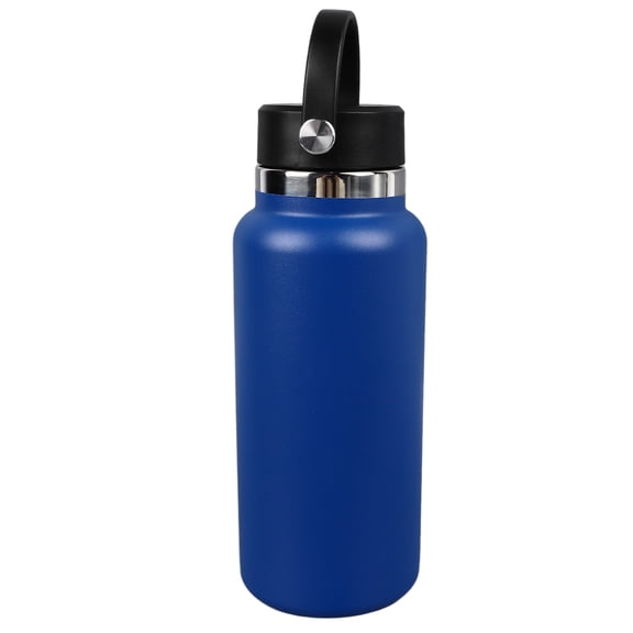 M Buder 32 oz Blue Stainless Steel Sport Insulated Water Bottle, 10.63 in / 27 cm Leak Proof Mountaineering Flask