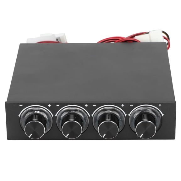 M Buder 33C04-RTK Cooling Fan Controller Multifunctional PWM Speed Controller 5V-12V for PC Chassis Floppy Drive, Black