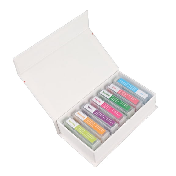 M Buder 35-Piece Biology Prepared Microscope Slides Set Clear Glass Specimens for Students and Science Education