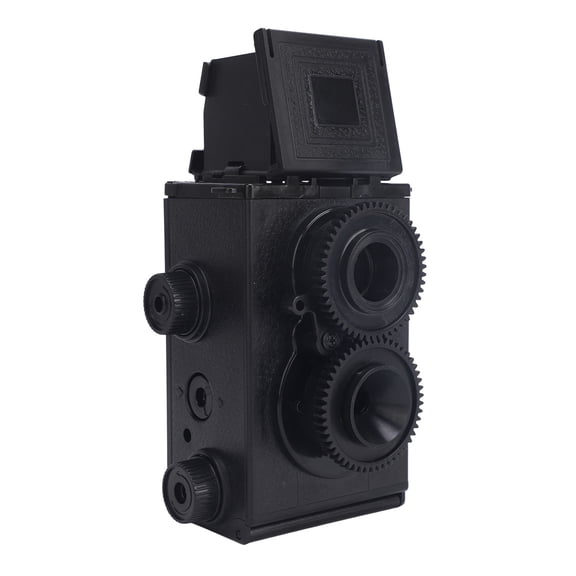 M Buder 35MM Dual Lens Film Camera DIY Classic Retro Double Reflex TLR Camera for 135 Film, Black